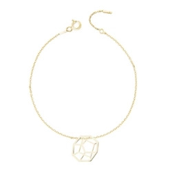 Srebrna bransoletka pr.925 - Origami pozłacana