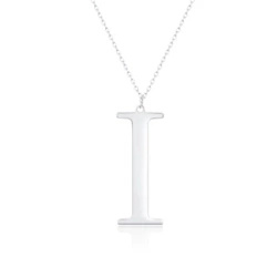 Srebrny naszyjnik pr.925 literka I