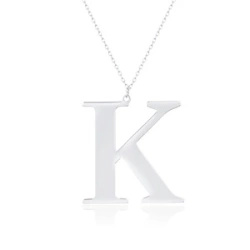 Srebrny naszyjnik pr.925 literka K