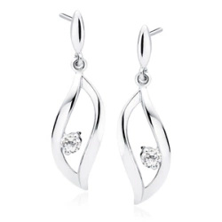 Srebrne kolczyki pr.925 cyrkonia biała