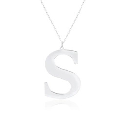 Srebrny naszyjnik pr.925 literka S