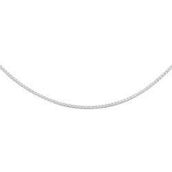 Łańcuszek ozdobny srebrny rodowany pr. 925 kostka wenecka, diamentowana