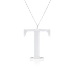 Srebrny naszyjnik pr.925 literka T