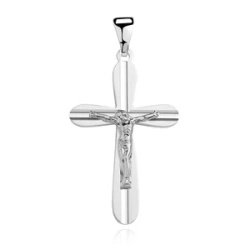 Srebrny (pr.925) krzyżyk diamentowany