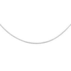 Łańcuszek ozdobny srebrny pr. 925 kostka wenecka, diamentowana - rodowana