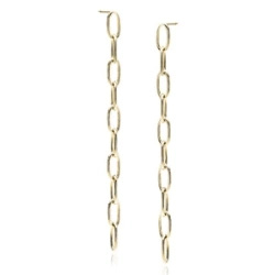 Srebrne pozłacane kolczyki pr.925 - ogniwka łańcuszka